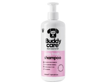 Shampooing Baby Fresh Dog par Buddycare - Shampooing nettoyant en profondeur pour chiens - Parfum frais - Avec aloe vera et pro-vitamine B5