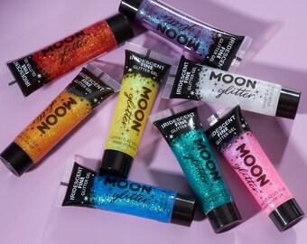 Iridescent Fine Face & Body Glitter Gel by Moon Glitter - 12ml - Glitter Face Paint