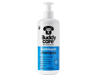 Bubblegum Dog Shampoo by Buddycare - Deep Cleansing Shampoo for Dogs - Sweet Scented - With Aloe Vera and Pro-Vitamin B5