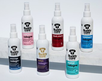 Buddycare Dog Cologne - Elija entre 6 aromas - Refresca entre lavados de perros - Con aloe vera y provitamina B5