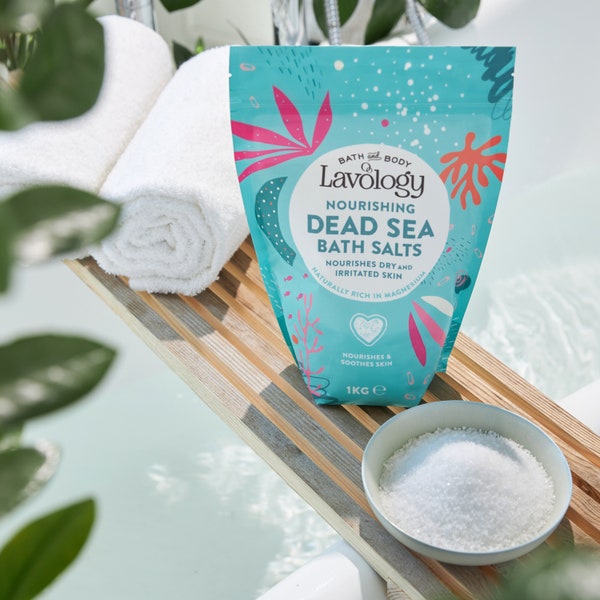 Dead Sea Bath Salt by Lavology - All Natural Ingredients - Nourishes Dry & Irritated Skin