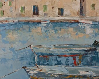 Croatian Coastline – Adriatic Oil Painting on Panel