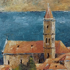 Village de Postira sur l'île de Brac en Croatie