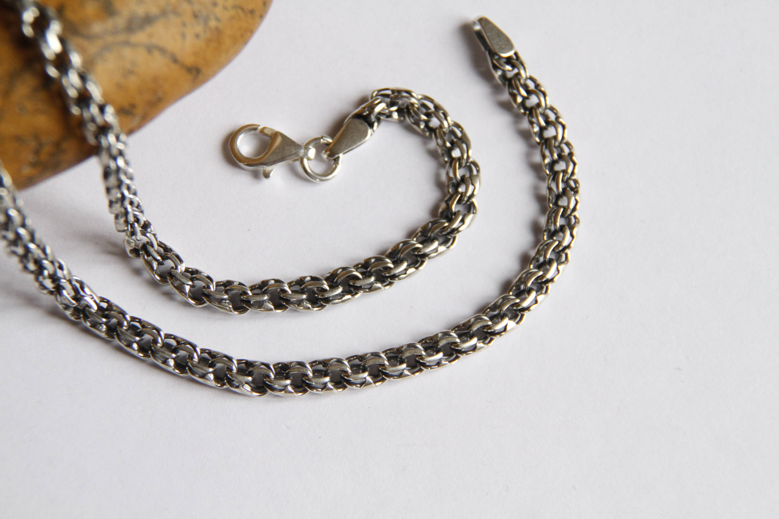 Solid Silver Chain/handmade Jewelry/sterling Silver/necklace Etsy
