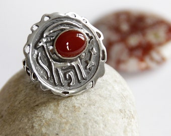 Starling silver ring/ Stone jewelry ring/ Carnelian ring/ Rings for women/ Capricorn ring/ Capricorn jewelry/ Rings stone silver for women