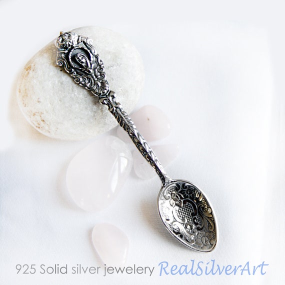 Solid silver best sale baby spoon