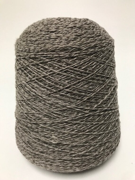 Undyed Dark Tweed sport yarn on cones Etsy