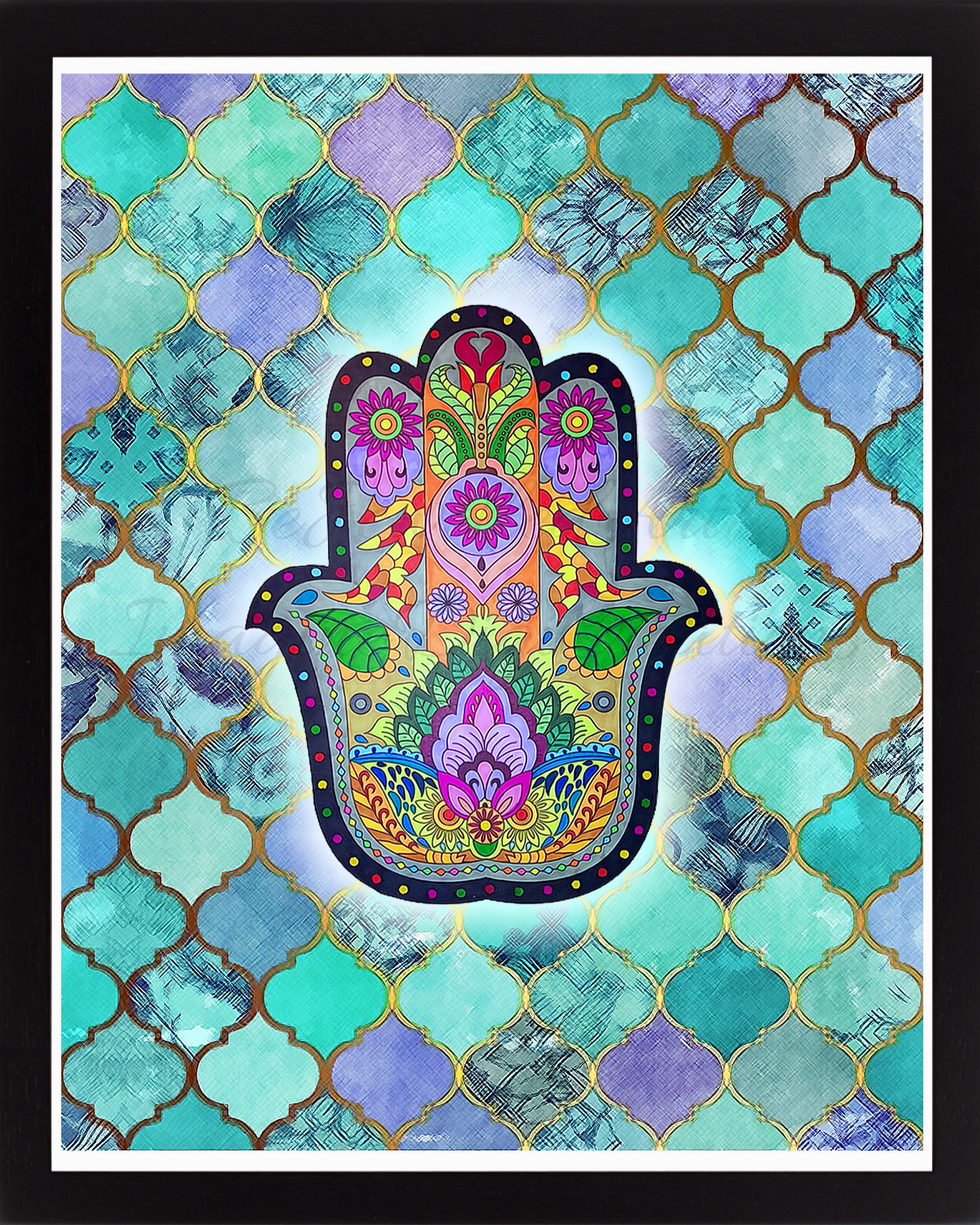 Middle Eastern Inspired Hamsa Wall Art Home Decor Gift for - Etsy