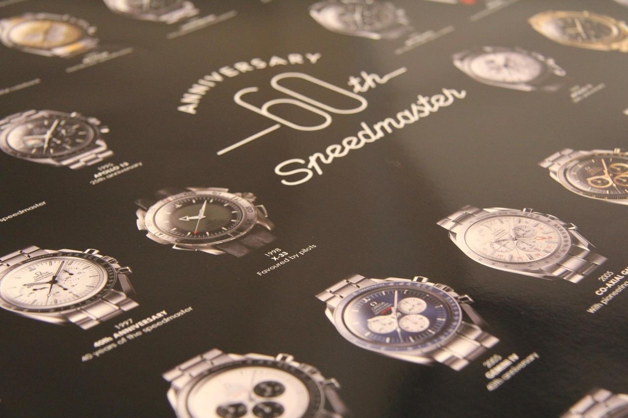 オメガ　ノベルティ　ポスター　SPEED MASTER　60th Poster Omega Speedmaster 60e Verjaardag (GROOT) - Etsy