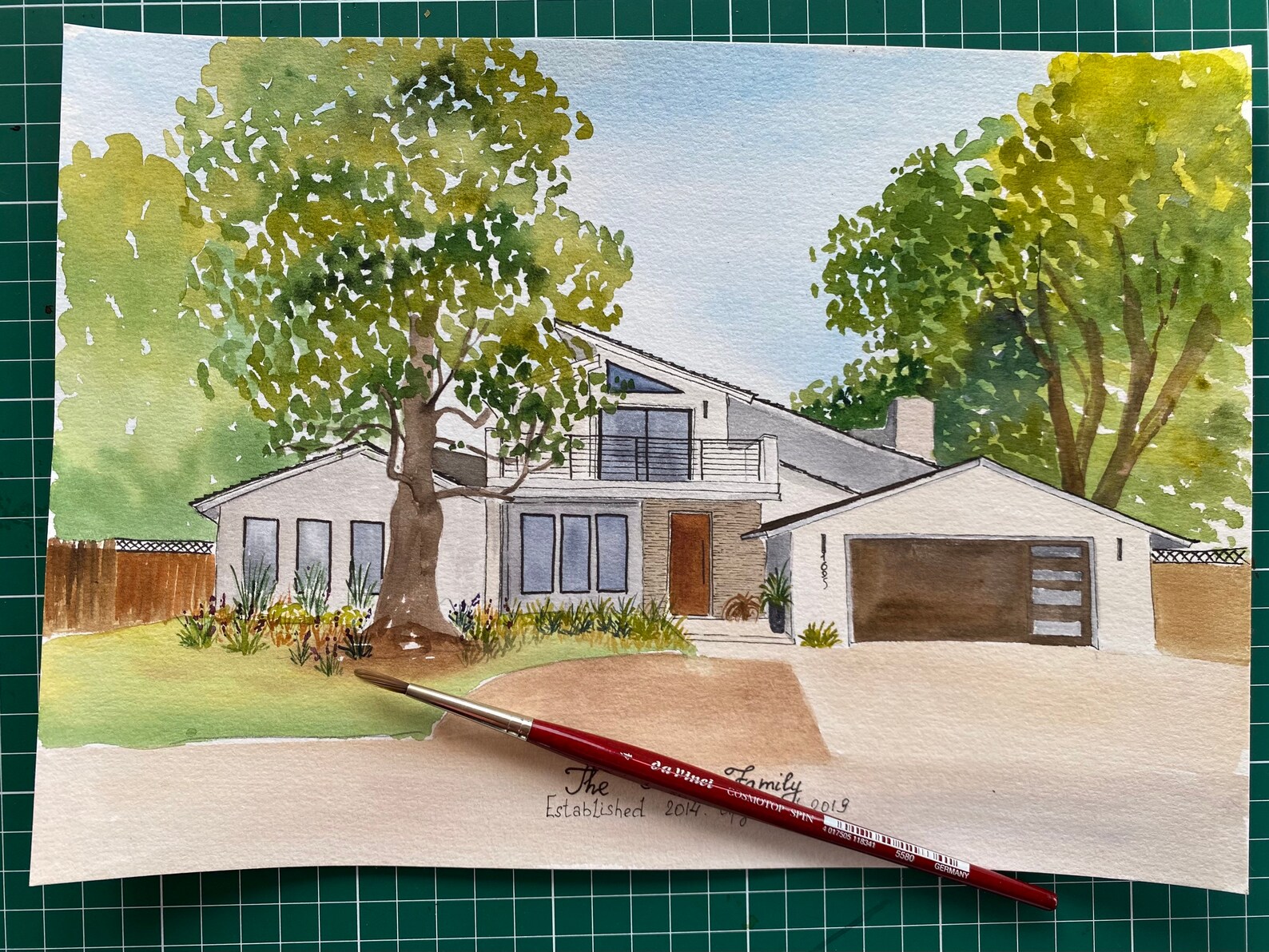 Custom Home Portrait Watercolor House Painting / Housewarming Etsy