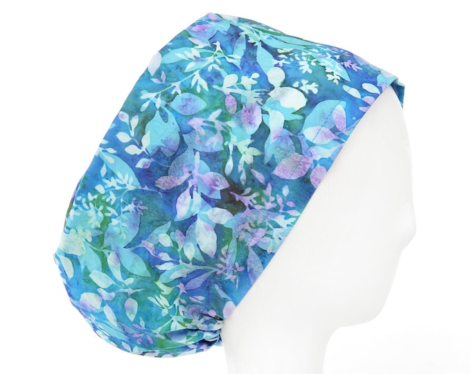 Dewey Morning Batik Scrub Cap, Euro Style Adjustable Surgical Scrub Hat