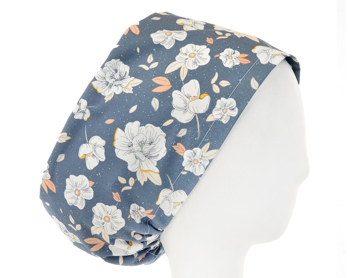Magnolia Dreams Scrub Cap, Euro Style Adjustable Surgical Scrub Hat