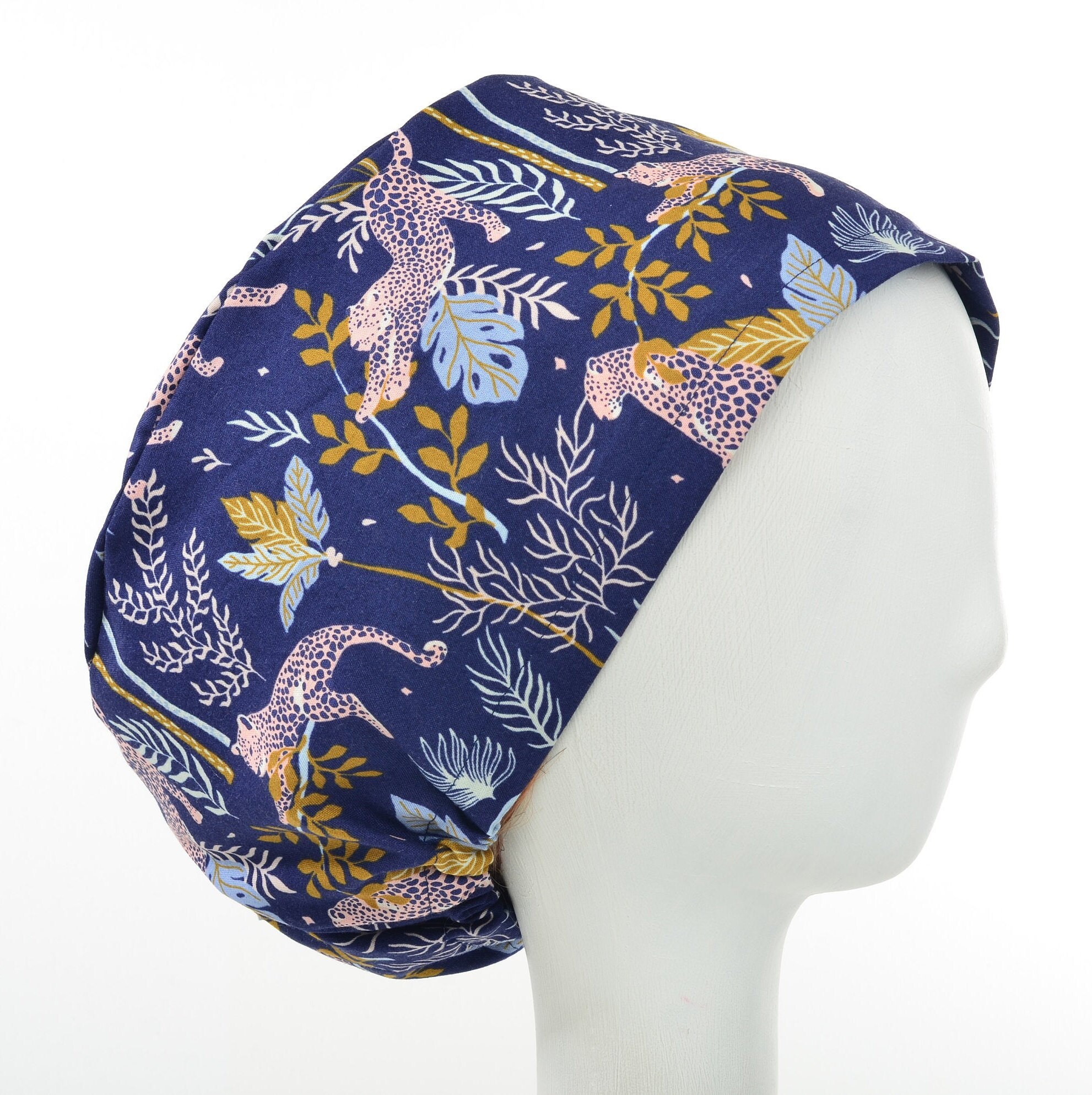 Serengeti Magic, Satin Lined Option Scrub Cap, Euro Style Adjustable