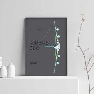 Airbus 380 Aviation Digital Download Poster