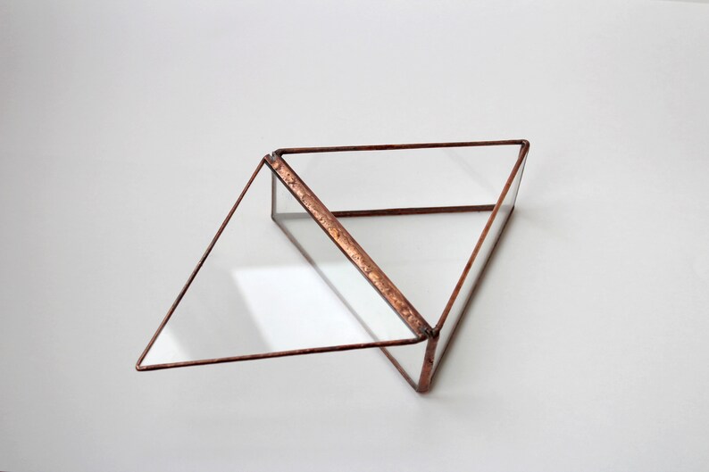 Wedding Box Geometric Glass Box Glass Jewelry Box Jewellery Etsy