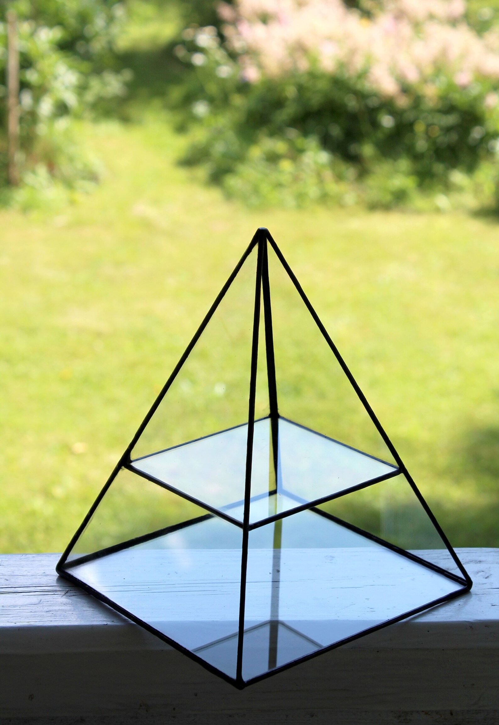 Jewelry organizer Glass Jewelry Box Glass Box Pyramid Etsy