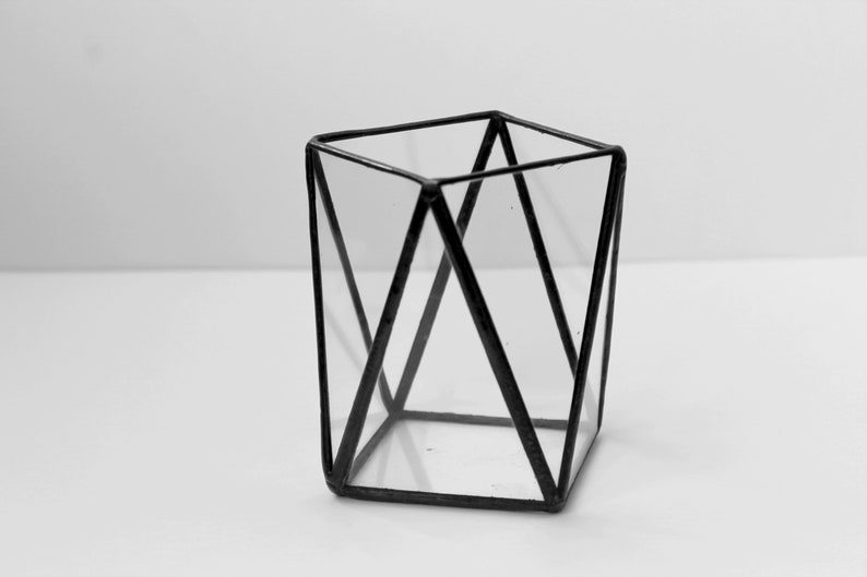 Mini Vase. Geometric Glass Vase. Minimalistic. Contemporary Etsy