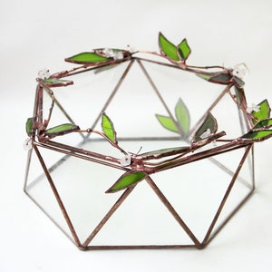 Caja de almacenamiento de vidrio Caja de joyería de | Etsy