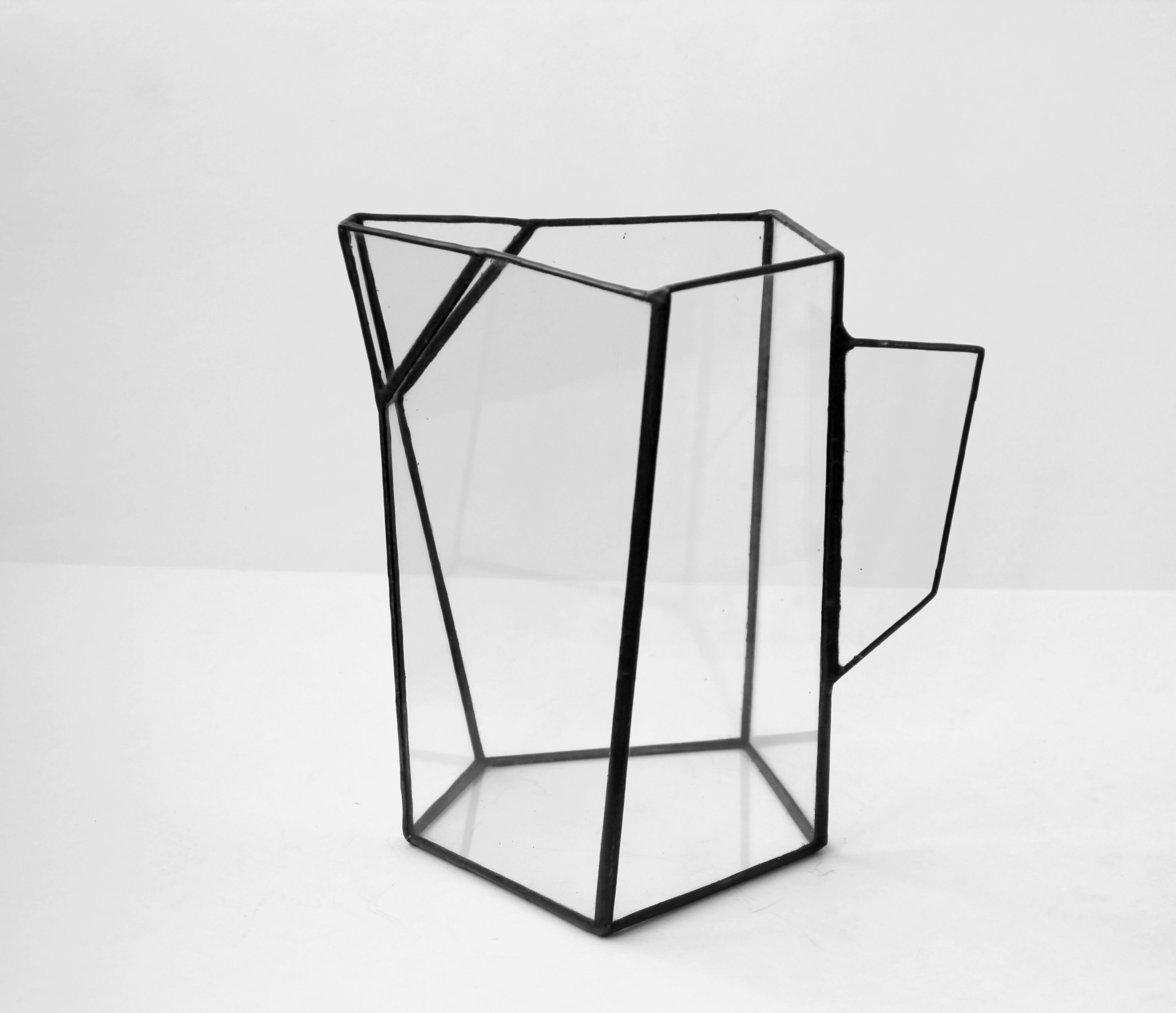 Original Glass Geometric Vase. Geometric Terrarium. Glass Etsy