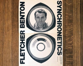 Fletcher Benton Synchronetics Esther Robles Gallery Exhibition announcement / poster, 1967