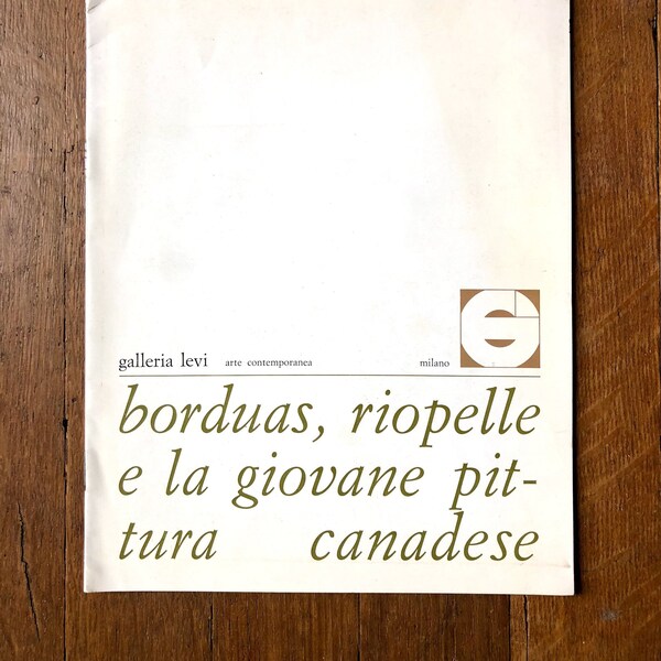 borduas, riopelle e la giovane pittura canadese, galleria levi arte contemporanea, Milano, 1962