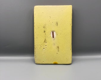 Doyle Lane studio ceramic tile in pale yellow with white underglaze