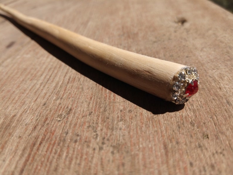 OOAK hand crafted Olive wooden magic wand 12 1/2 Etsy