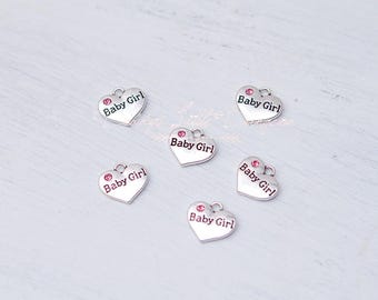 Add A Baby Girl Heart Charm to Your Collar or Lingerie