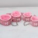 bdsm ~ 2x CUFFS BONDAGE SET ~ Pink 2 Pairs Wrist & Ankle Sub Daddys Girl Boy Kitten Master Kinky Fetish ddlb ddlg mature mdlb mdlg abdl 