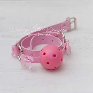 Pretty Pastel Baby Pink Pet Play Starter Set includes Fox Kitty Ears Collar Leash Anal Butt Plug Tail Ball Gag for Kitten Cat Cosplay Petplay BDSM