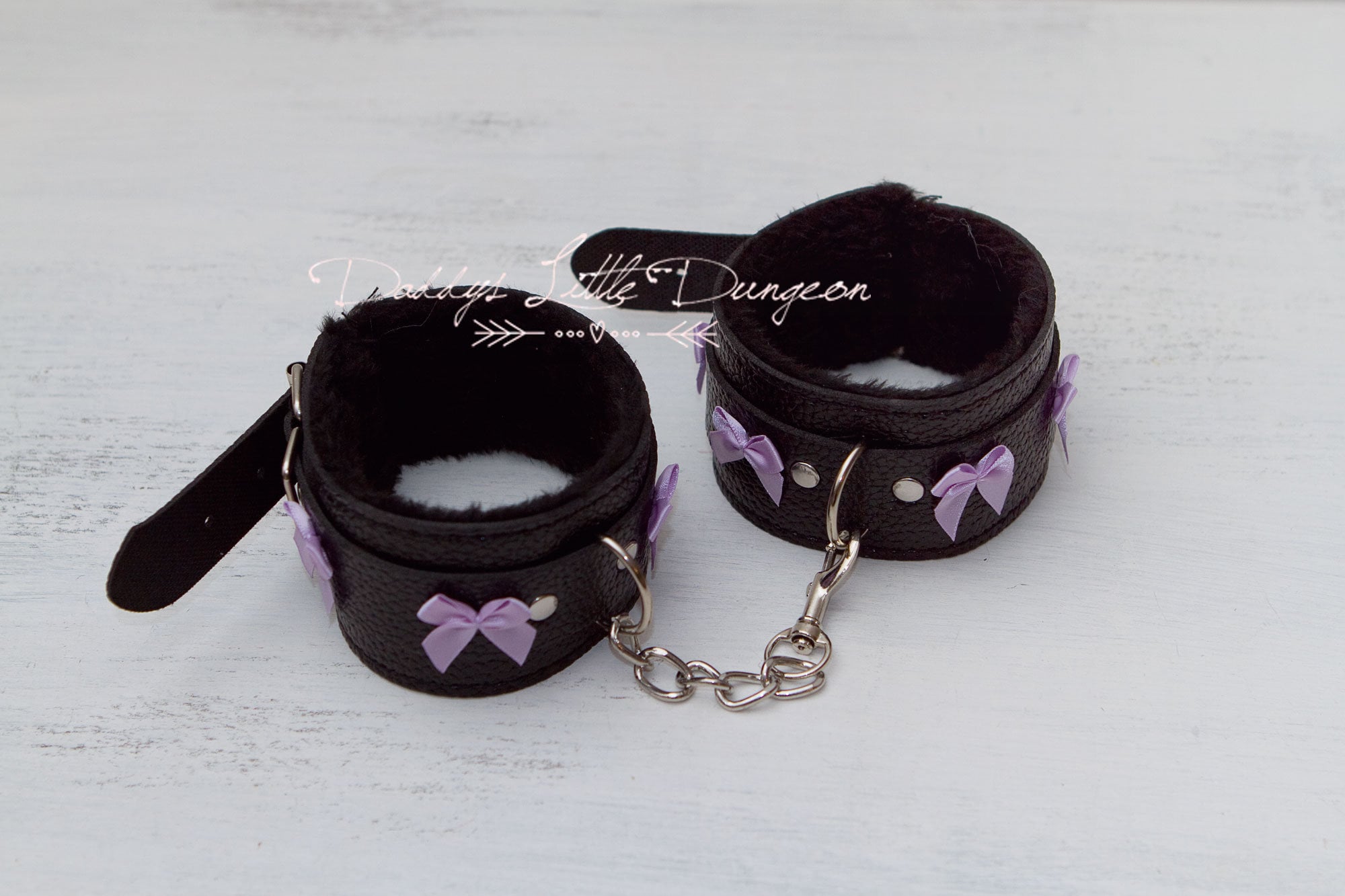 Fluffy Handcuffs Cute Bondage Black Furry Wrist Cuffs With Purple Bows Kawaii  BDSM Fuzzy Fur Restraints Mature - Etsy