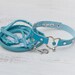 DDLG Pretty Blue BDSM Bondage Collar & Leash Set Satin Bows Sub Master Girly Sub Sissy Daddys Little Baby Girl Kawaii ABDL mature furry 