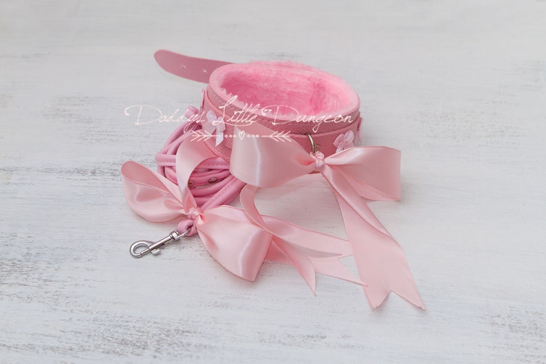 Pretty Pastel Baby Pink Pet Play Starter Set includes Fox Kitty Ears Collar Leash Anal Butt Plug Tail Ball Gag for Kitten Cat Cosplay Petplay BDSM