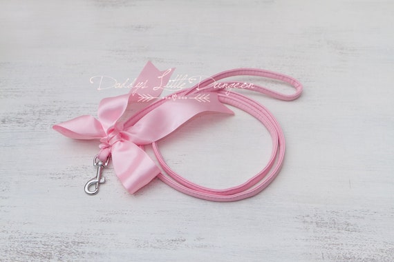 DDLG Pretty Pink BDSM Leash Satin Bows Submissive Master Kitten Kitty Pet  Play Petplay Girly Sub Sissy Daddys Little Girl ABDL Mature Mommy -   Sweden