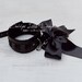 DDLG Pretty Black Furry BDSM Gothic Lolita Bondage Collar & Leash Set - Bows Master Girly Sub Sissy Daddys Little Girl Kawaii ABDL mature 