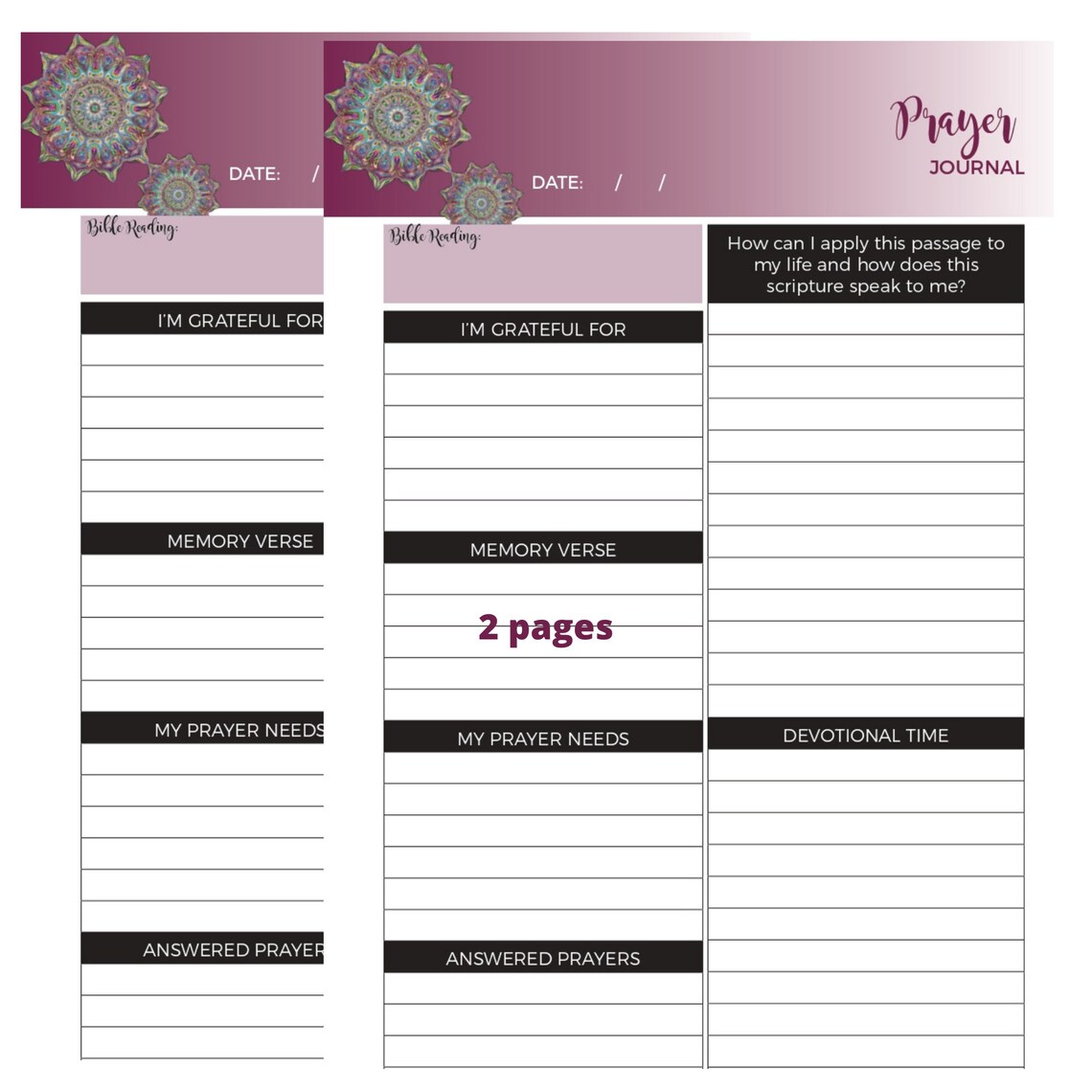 Printable Prayer Journal for Women PDF Digital Download - Etsy España