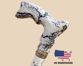 Cool Lightning Wooden Walking Cane Unique Hand Made Vintage Walking Stick Stylish Carved Canes for Men Classic Wooden Cane Solid Oak Wood