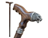 Custom Wolf Walking Cane for Men Wooden Walking Sticks Canes Vintage Hand Carved Fancy Fashionable Handmade Mens Walking Stick Cane Wood