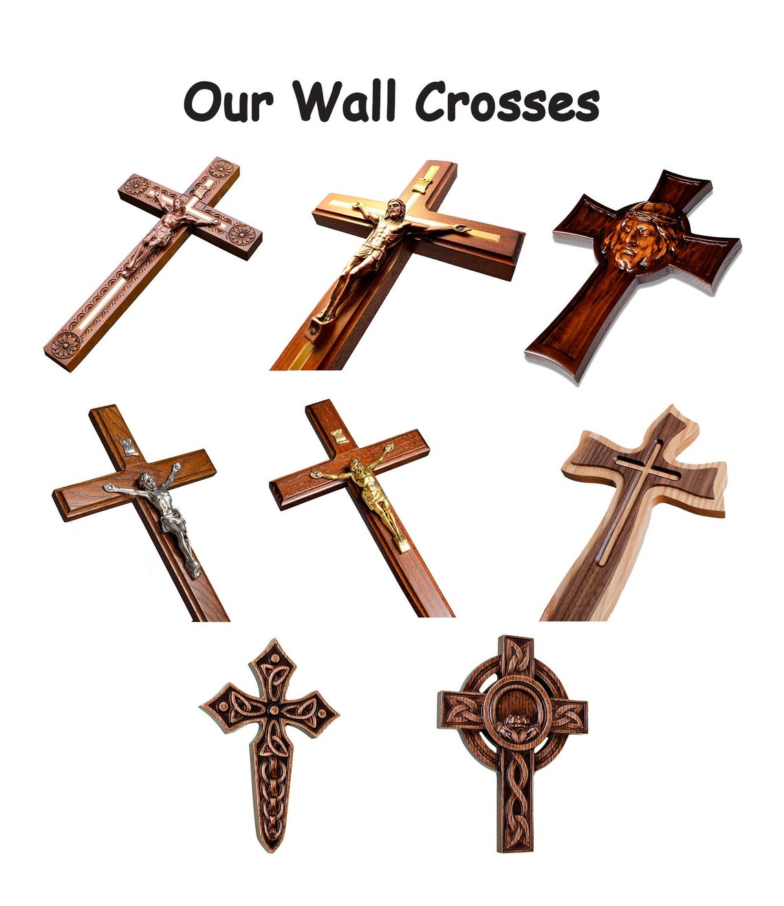 Handmade Wall Crucifix Catholic Wood Wall Cross for Home Etsy