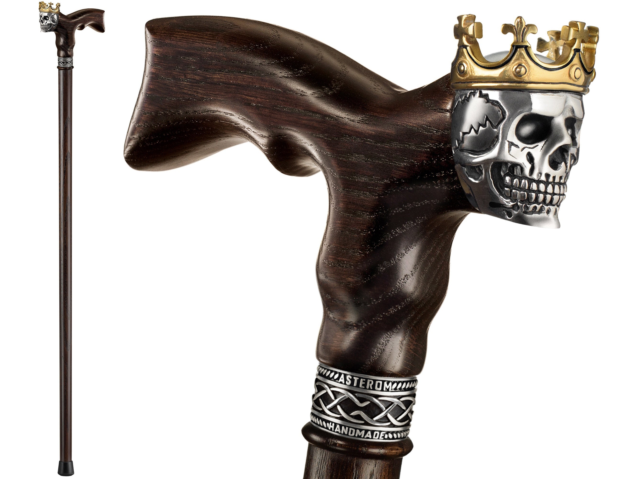 Custom Skull Cane for Men King Unique Wooden Walking Cane Etsy UK