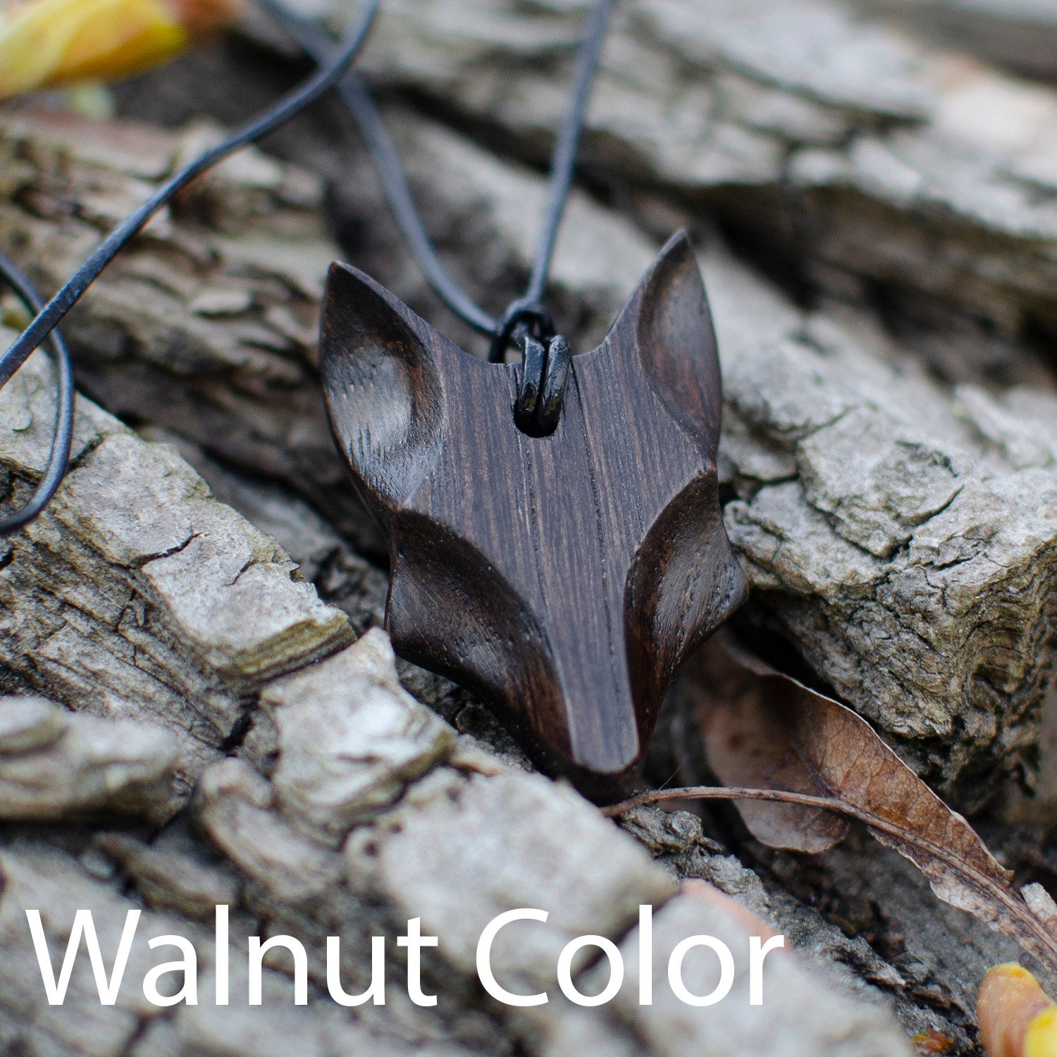 Wooden Fox Pendant Necklace for Women & Men Fox Amulet Charm Etsy UK