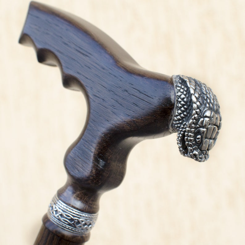 Snake Walking Cane Wood Walking Stick COBRA Derby Canes Wooden Etsy