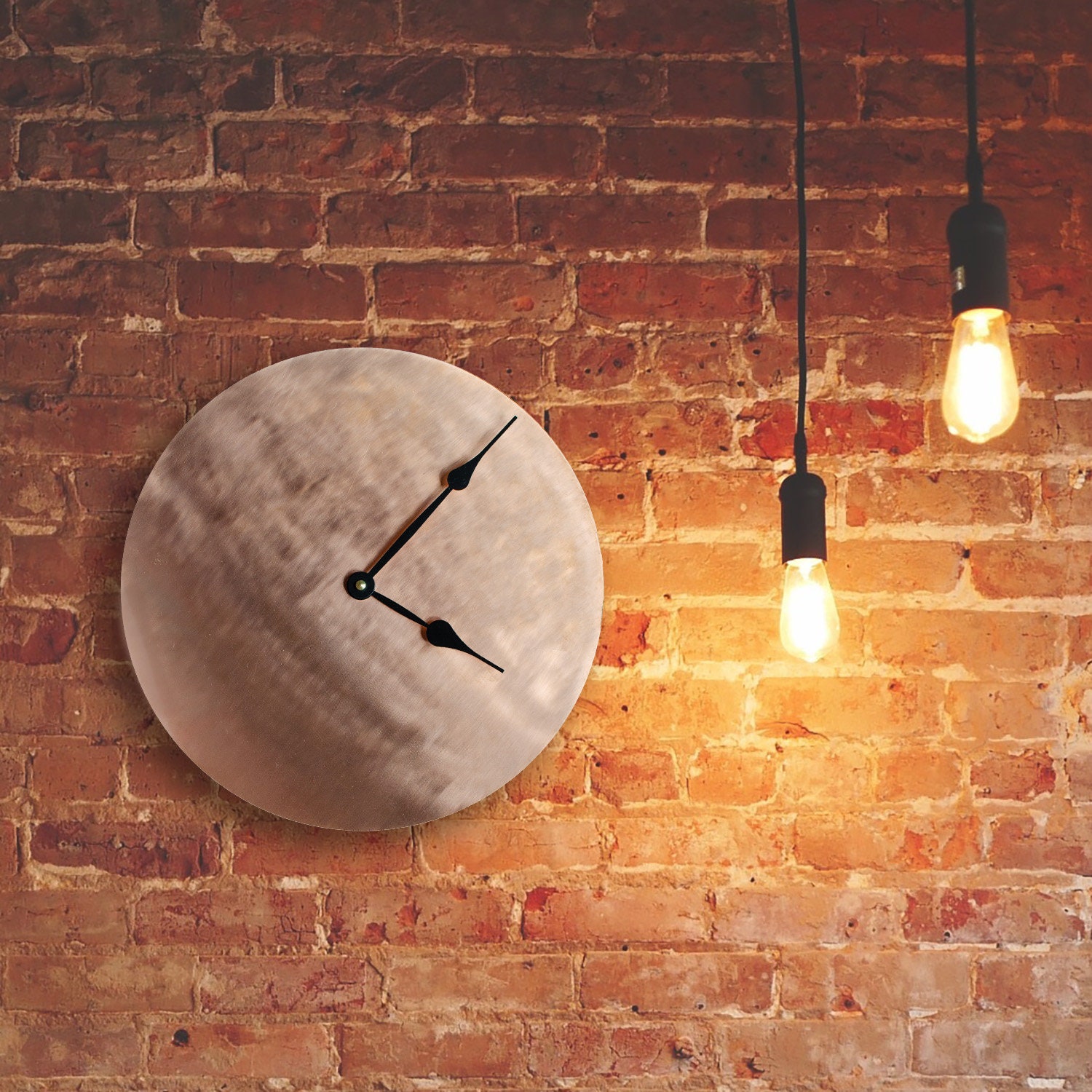 Modern Copper Wall Clock Unique Metal Wall Clock for Bedroom Etsy