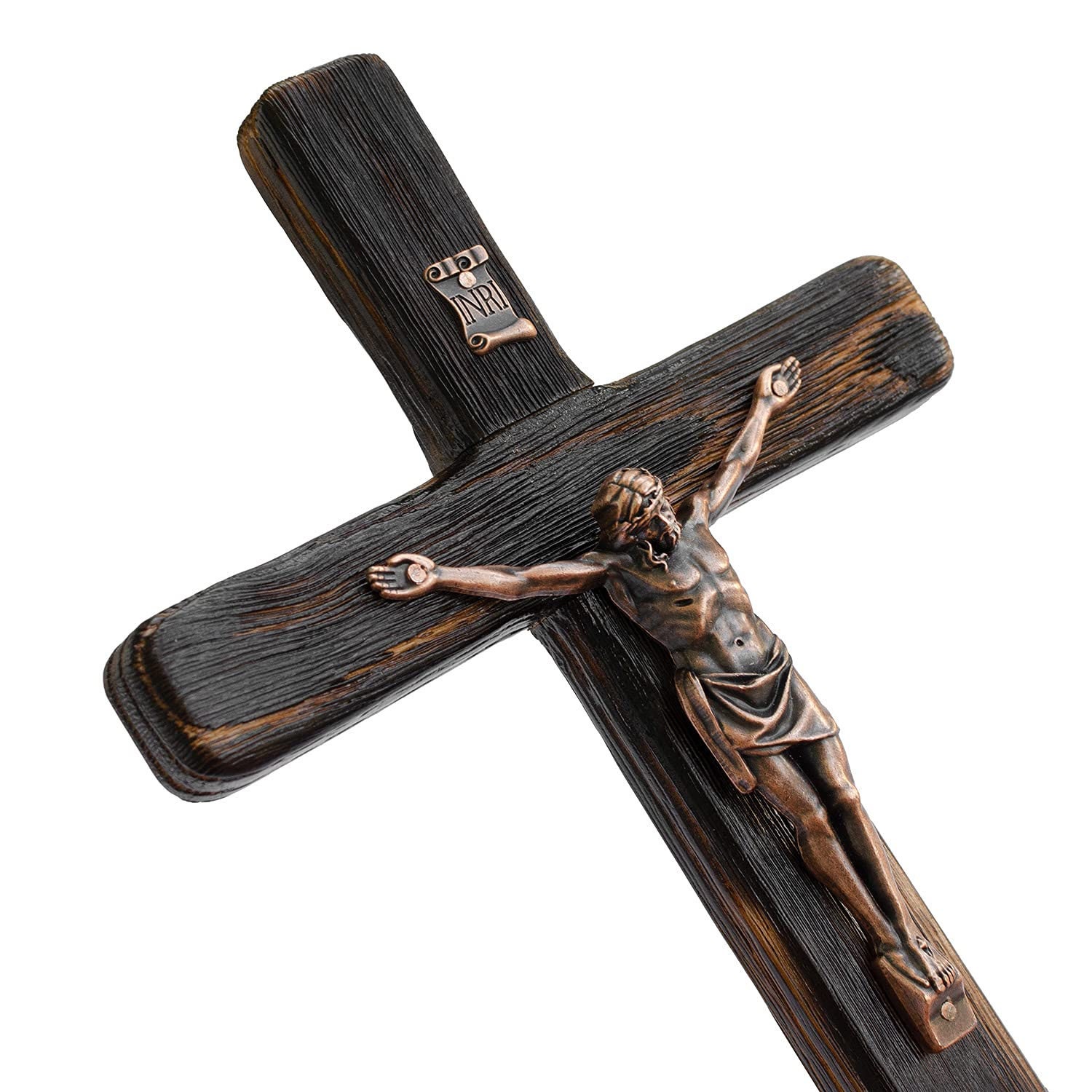Rustic Crucifix Wall Cross Handmade Wooden Catholic Crucifix Etsy