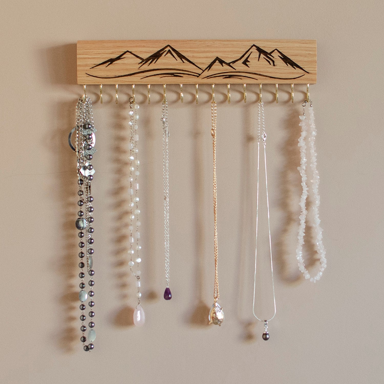 Wall Hanging Jewelry Organizer Necklace Holder Hanger Wall Etsy