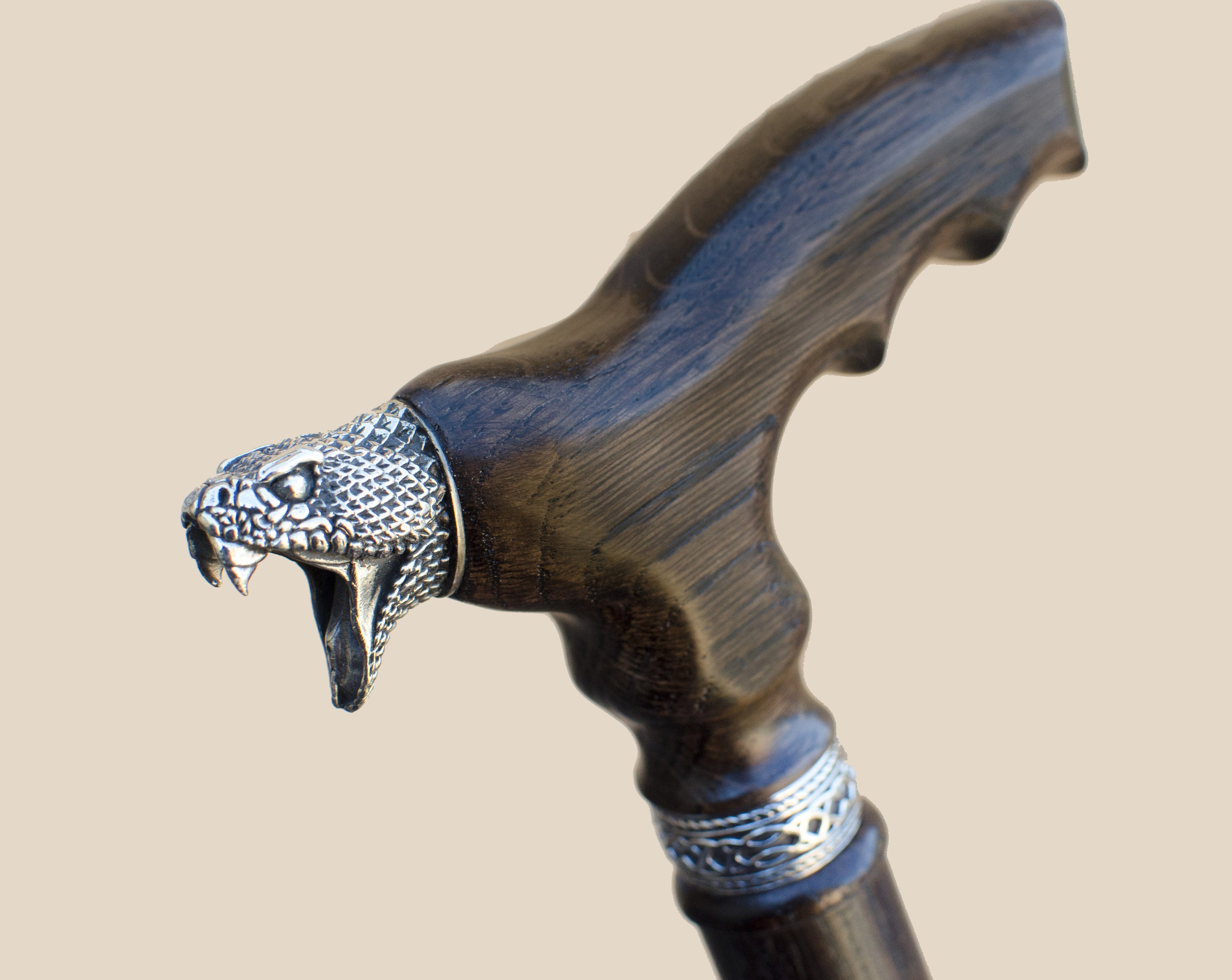 Snake Walking Stick Hand Carved Vintage Wood Walking Canes Etsy