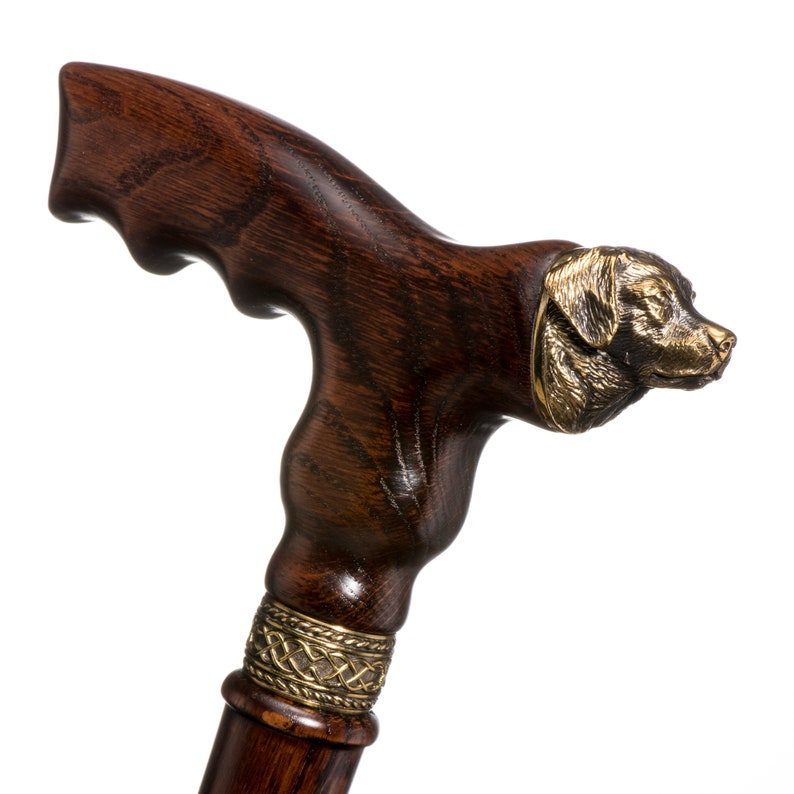 Walking Cane Labrador Walking Stick Wooden Walking Cane Stick Etsy