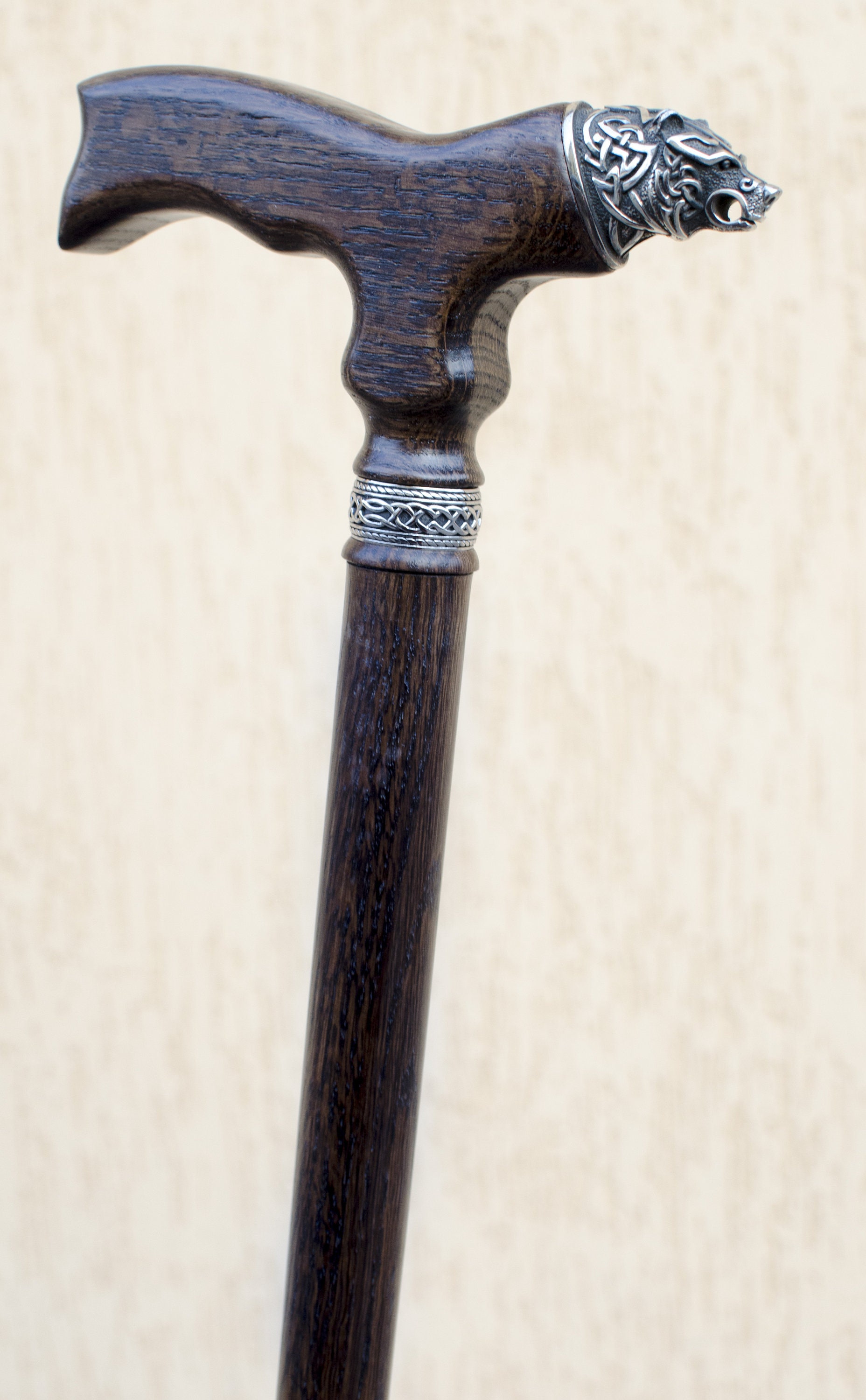 Walking Cane for Men Celtic Bear Custom Walking Cane Designer Etsy