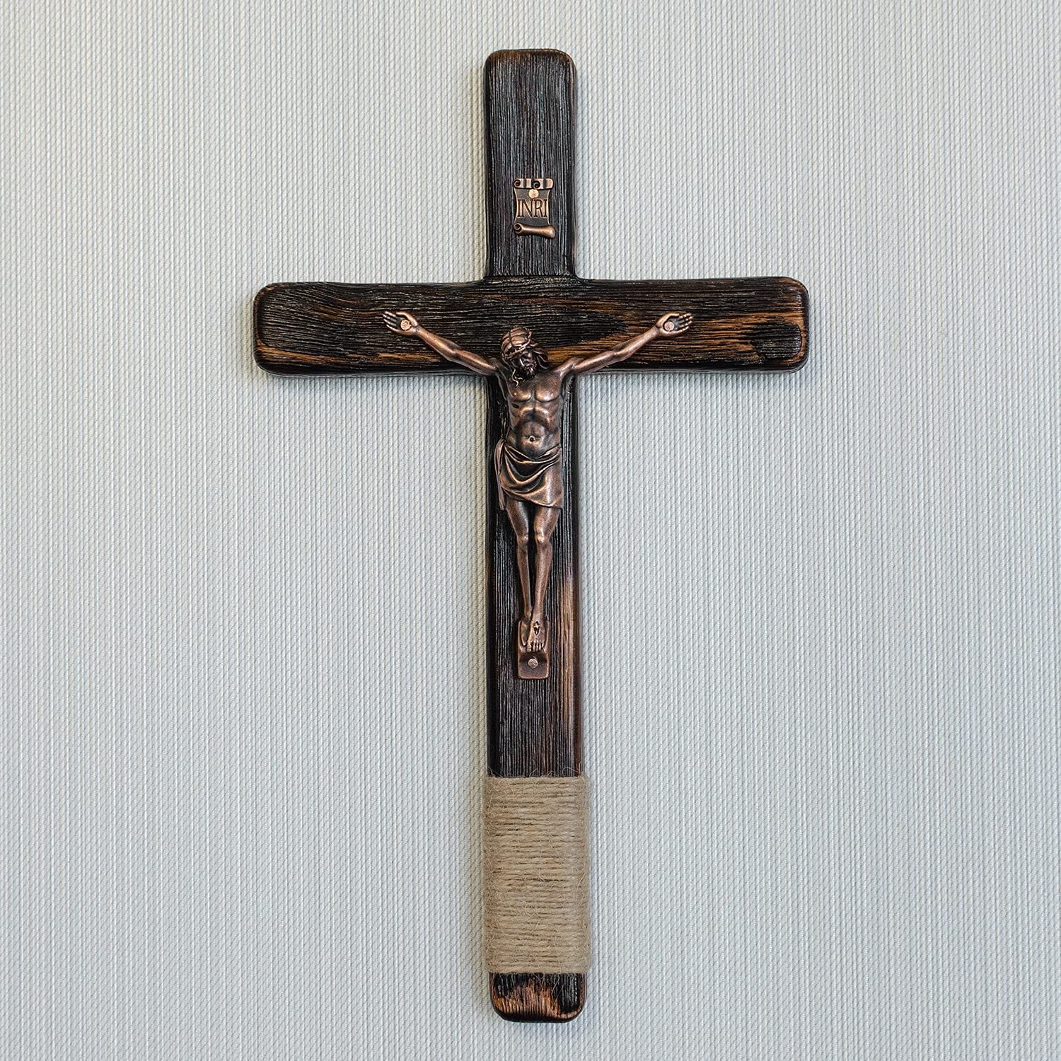 Rustic Crucifix Wall Cross Handmade Wooden Catholic Crucifix Etsy.de