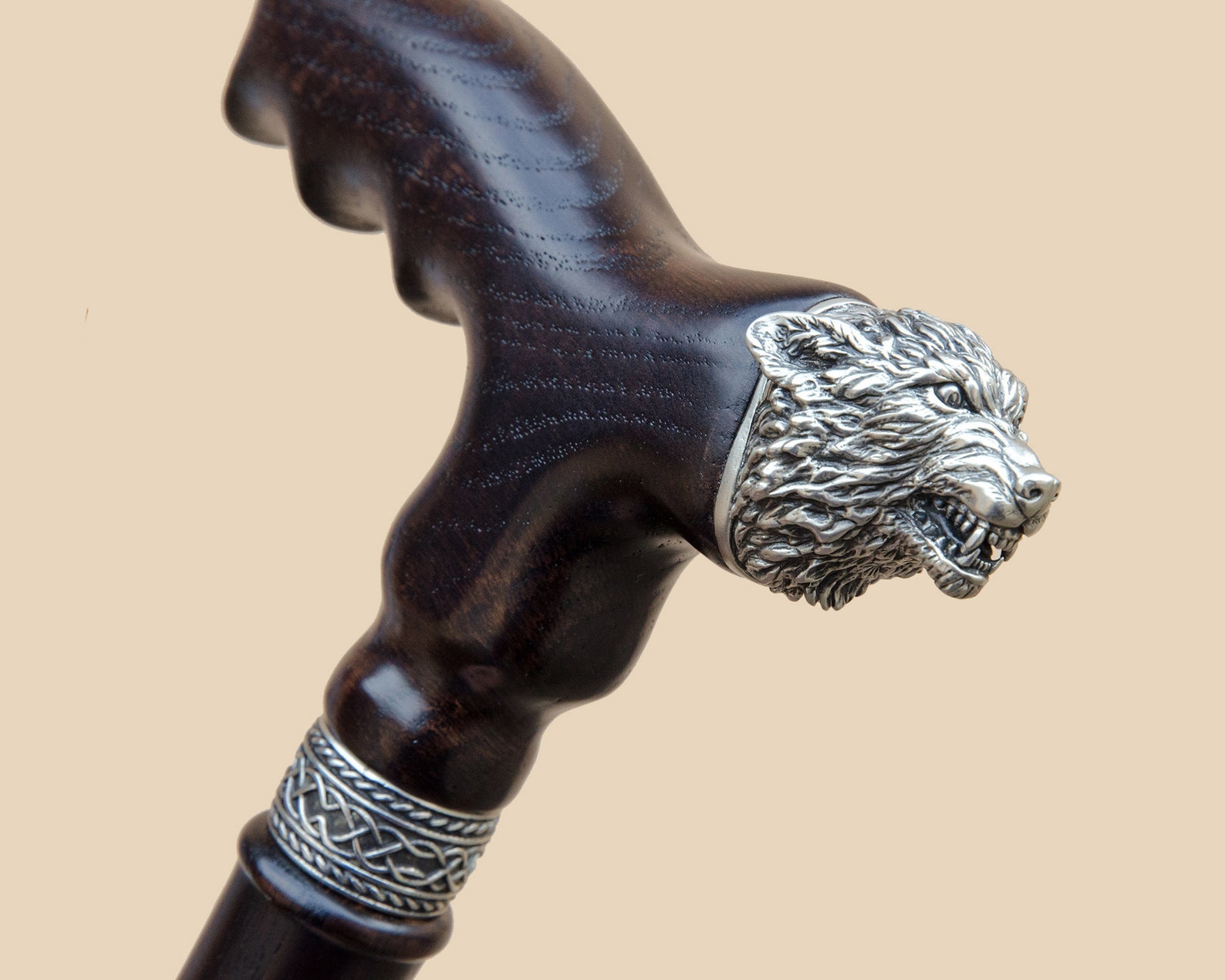 Cool Walking Cane for Men Wolf Wooden Walking Sticks Canes Etsy